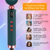 Electric Hair Straightener Brush Anti-scald Straightening Curler Hot Comb with 7 Temperature Levels LED Display