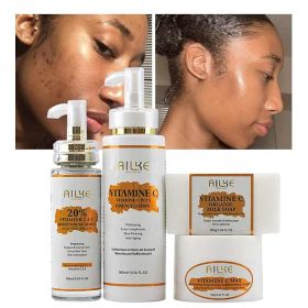 AILKE Vitamin C Skin Care Range, Lightening, Brightening Body Lotion, Even Skin Tone Cream, Regenerae Face & Body Serum (Color: 4 in 1 set)